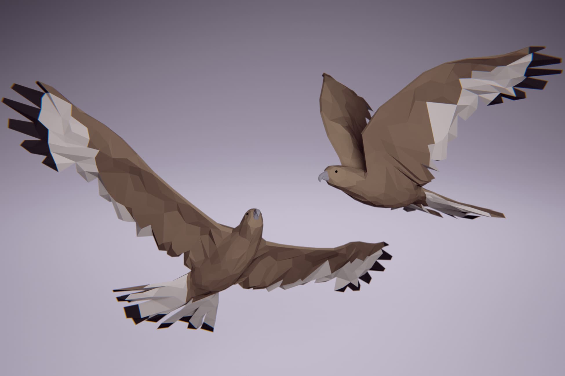 Low Poly Bird: Golden Eagle
