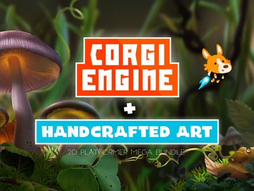 Corgi Engine + Handcrafted Art - 2D Platformer Bundle