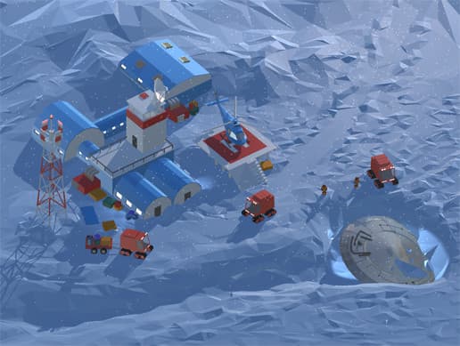 LowPoly Antarctic Station