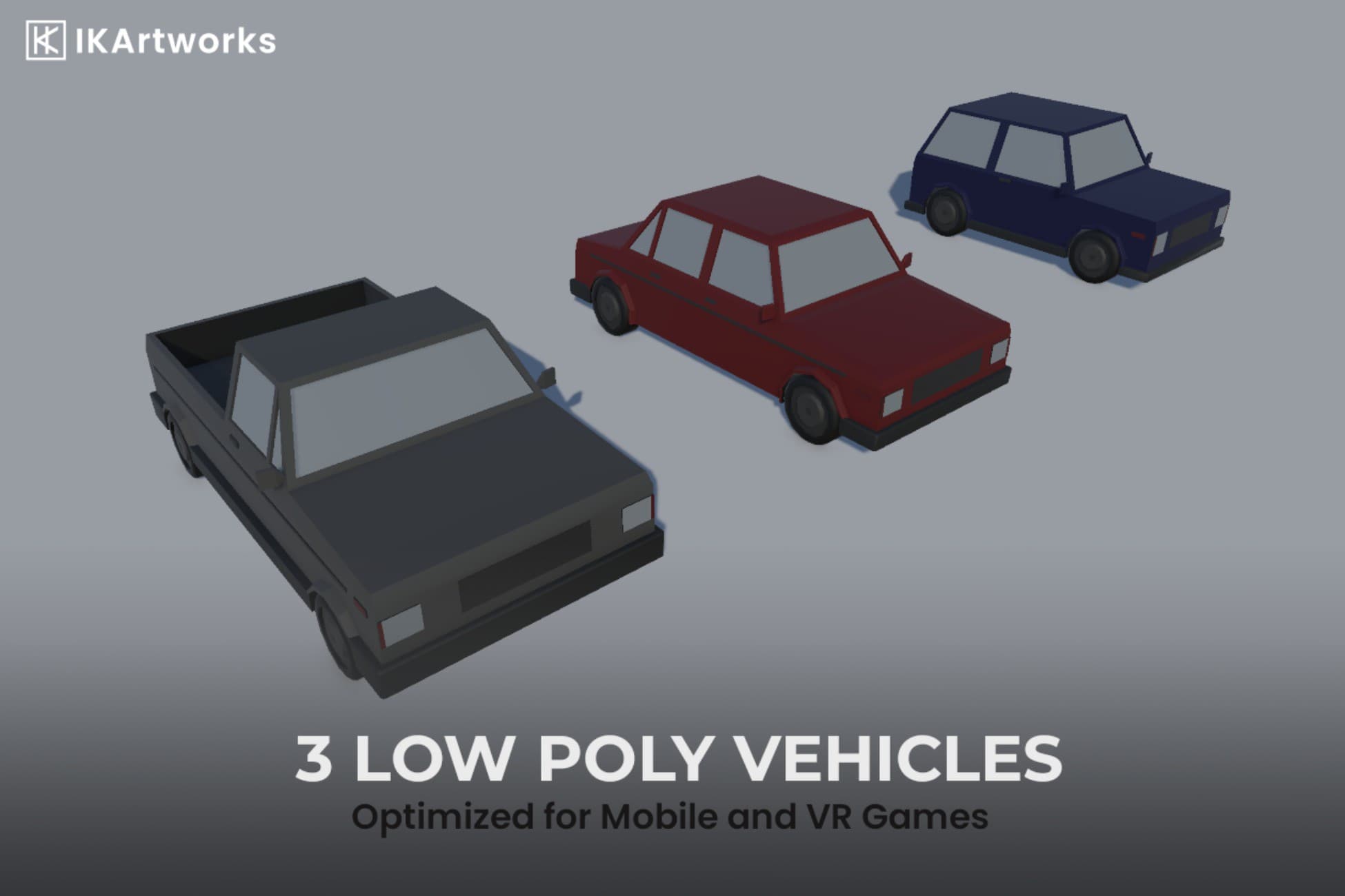 3 Low Poly Vehicles