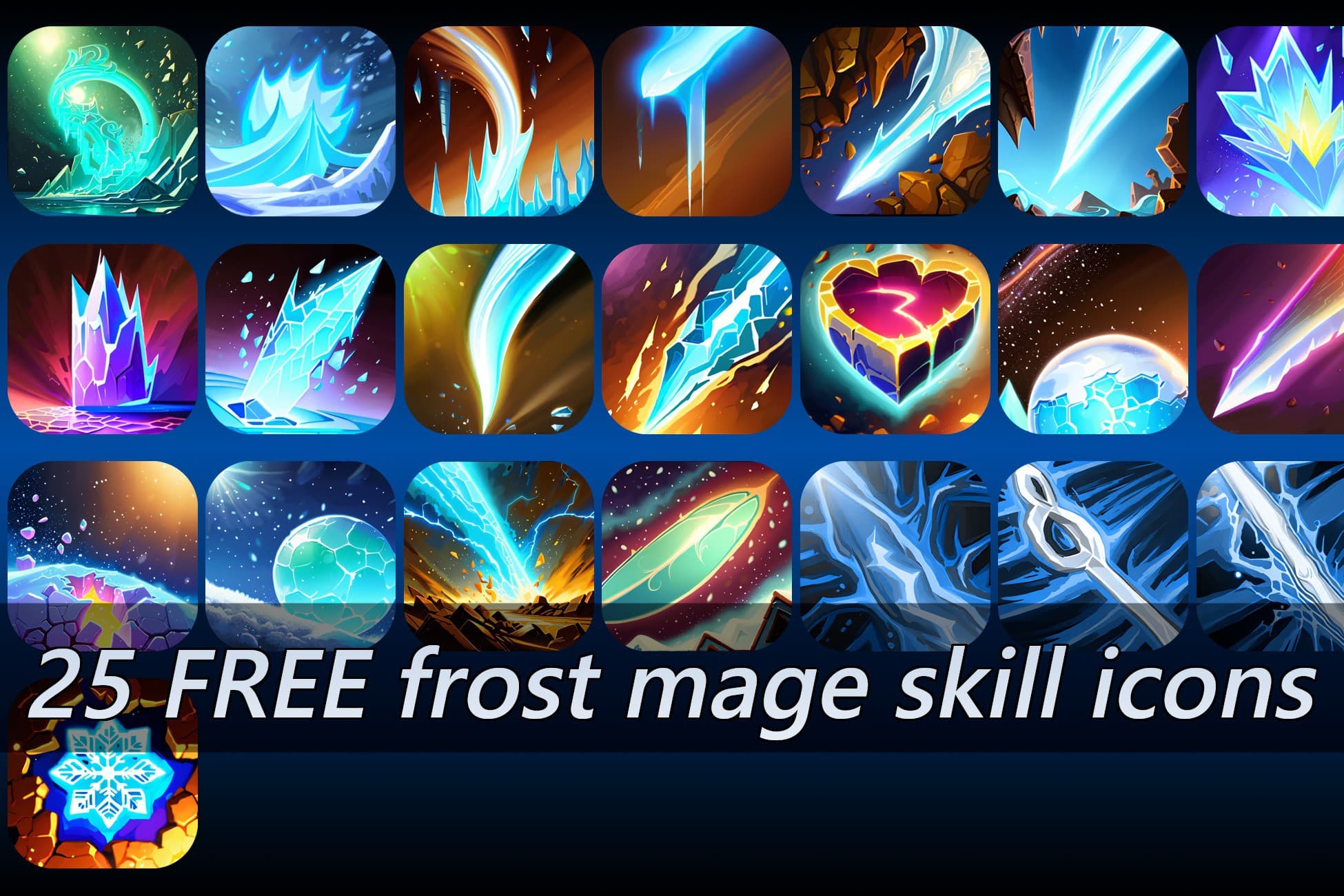 25 FREE frost mage skill icons