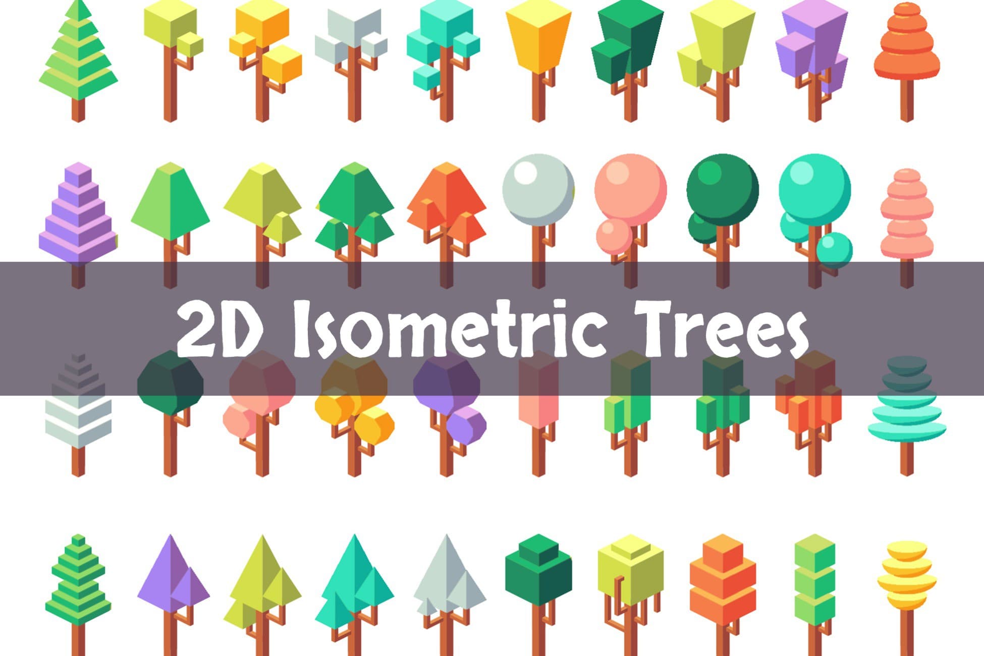 Free 2D Isometric Simple Tree