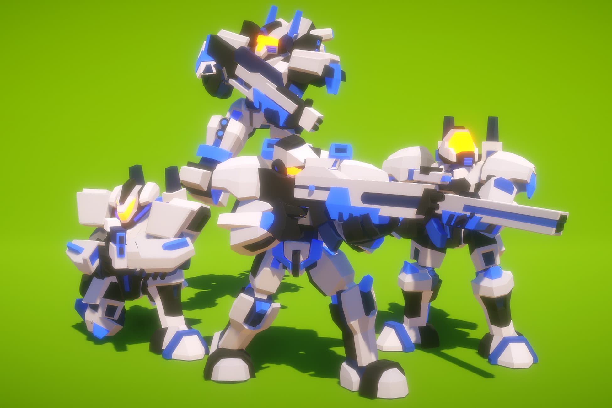Robot Hero : Modular Polyart