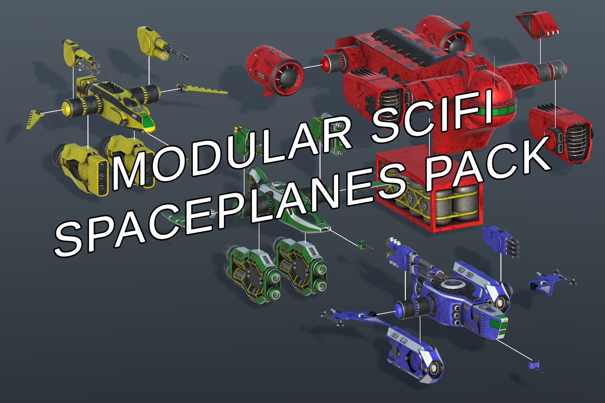 Modular SciFi Spaceplanes Pack