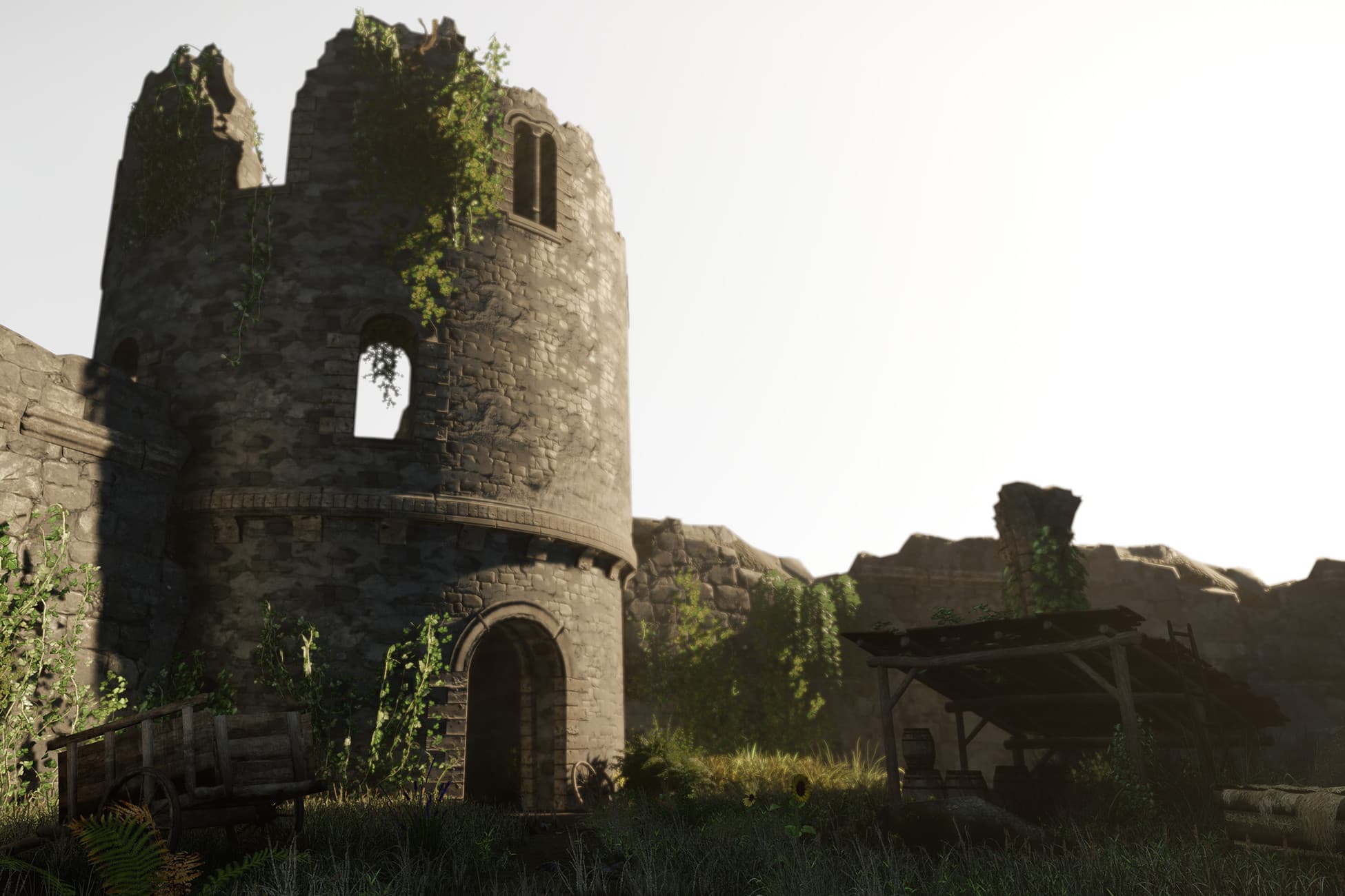Castle Ruins Environment - PBR Medieval Props and Vegetation
