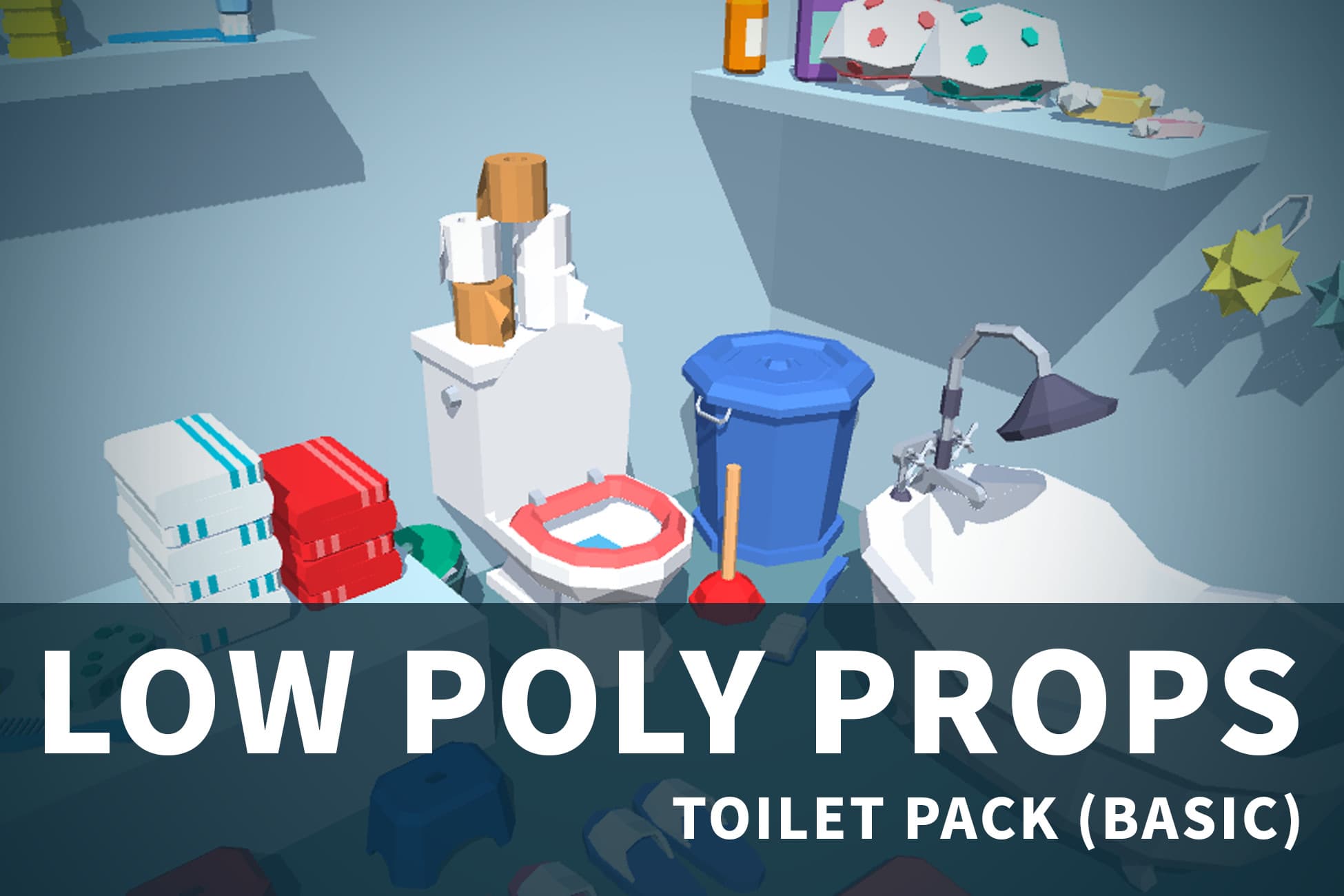 3D Toilet Lowpoly Models