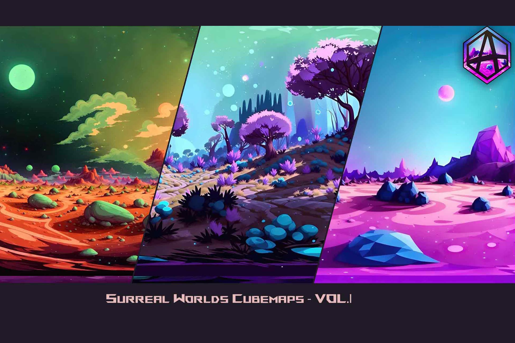 20 HDRI Surreal Worlds Cubemaps - Vol. 1