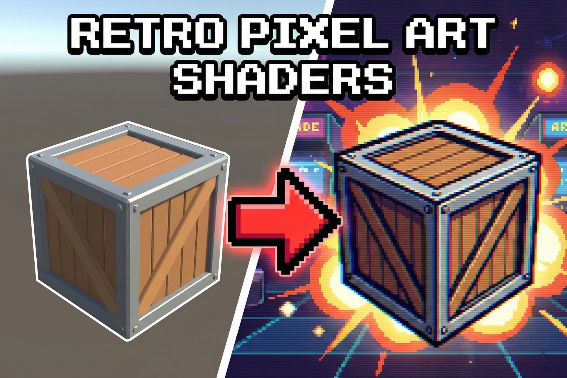 Retro Pixel Art CRT Monitor Glitch FX Shader Pack URP