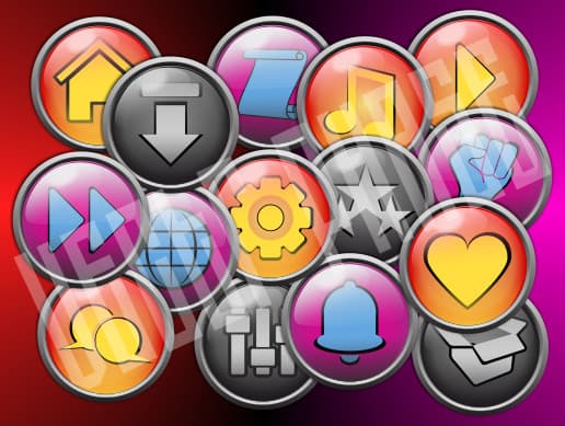 Glossy buttons