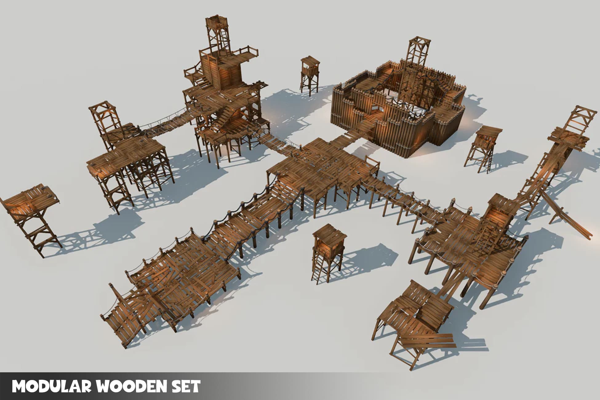 Modular Wooden Set