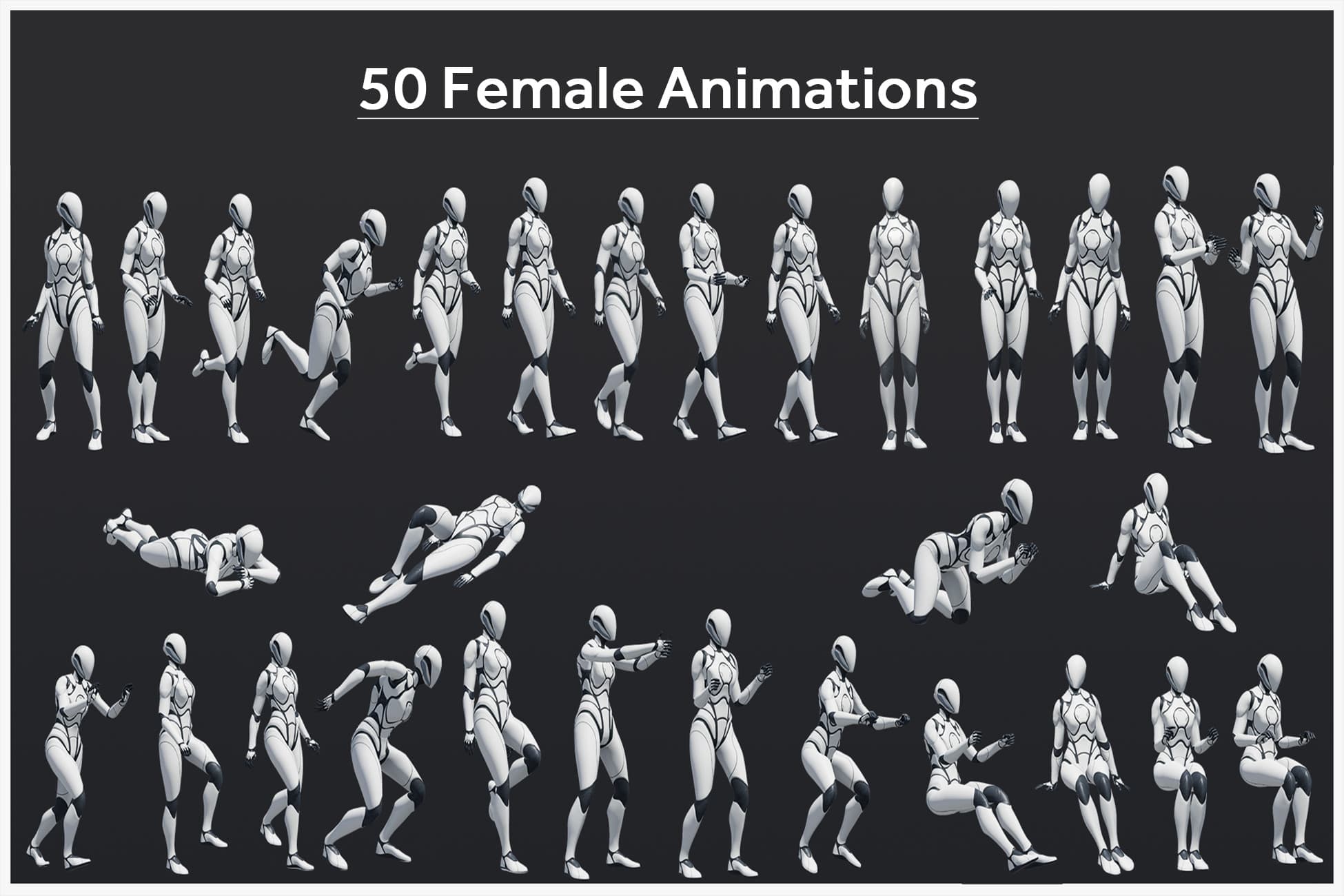 50 Female Animations