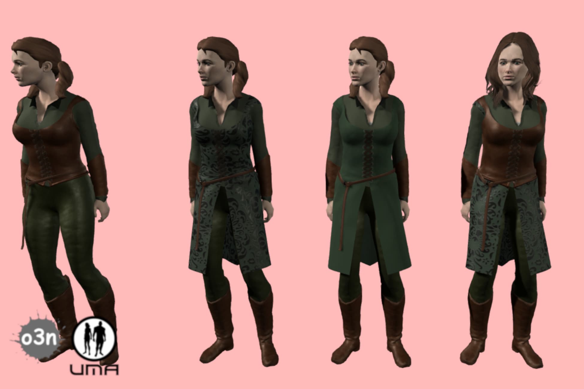 Base UMA Female Elven Clothing Set