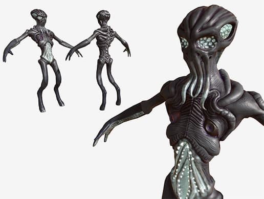 PBR Humanoid Cthulu Monster - Mecanim Ready