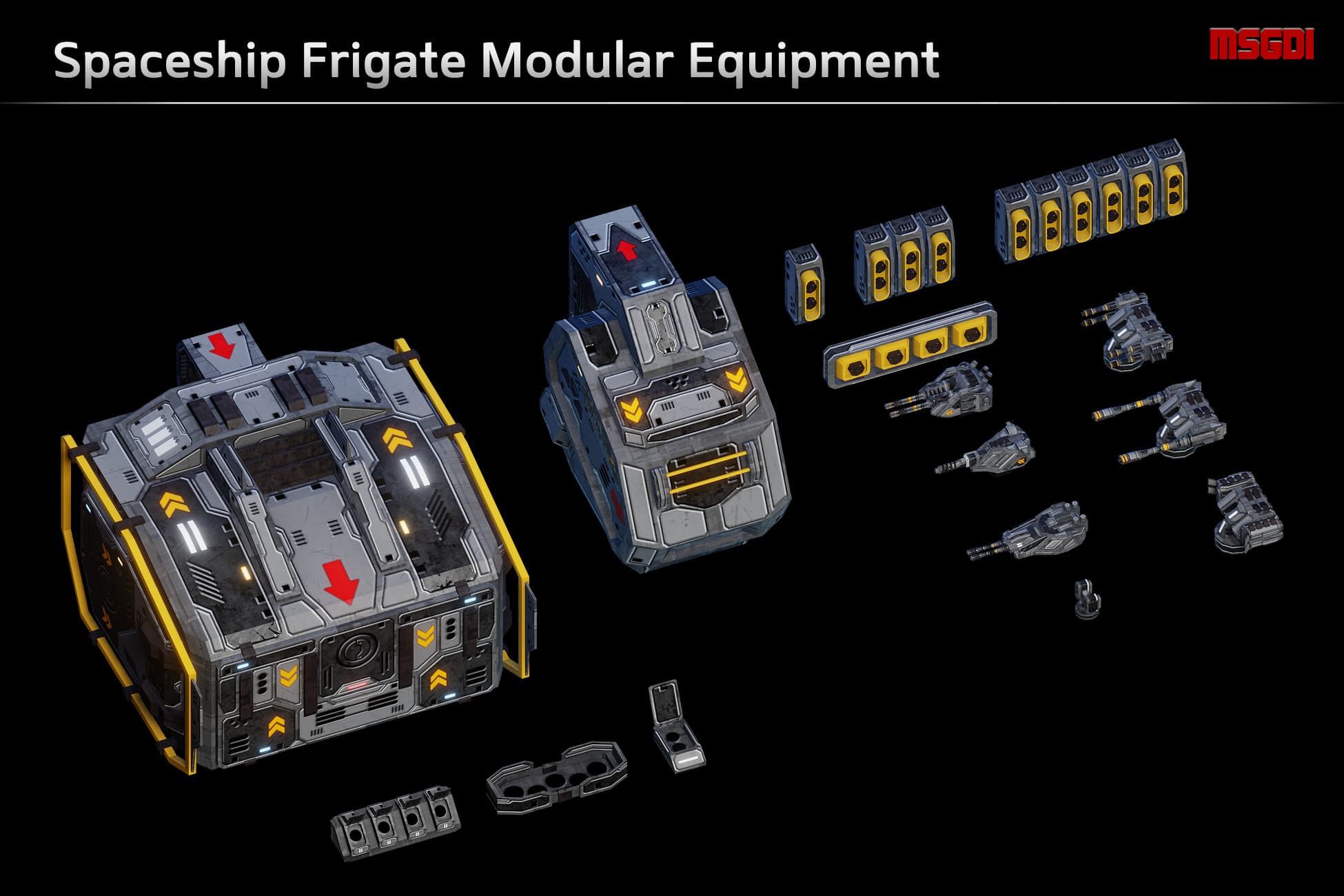 Spaceship Frigate Modular Equipment