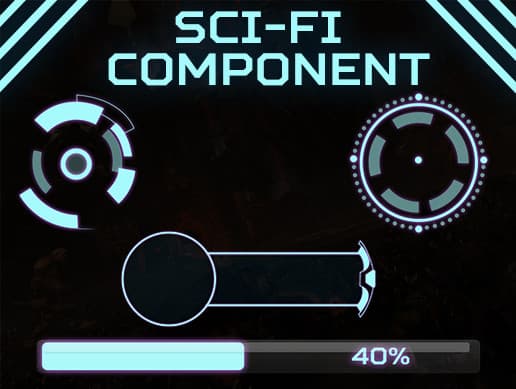 Sci-Fi UI Components - SciFi GUI Pack