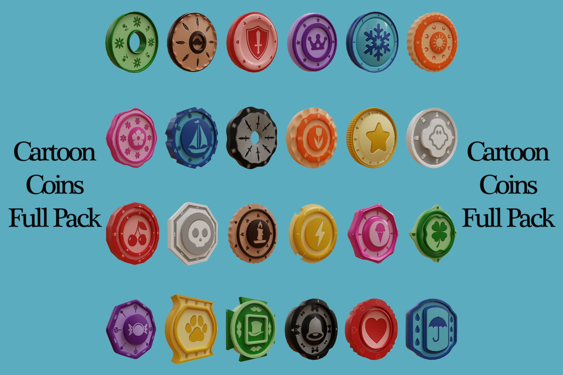 Cartoon Coins Full Pack