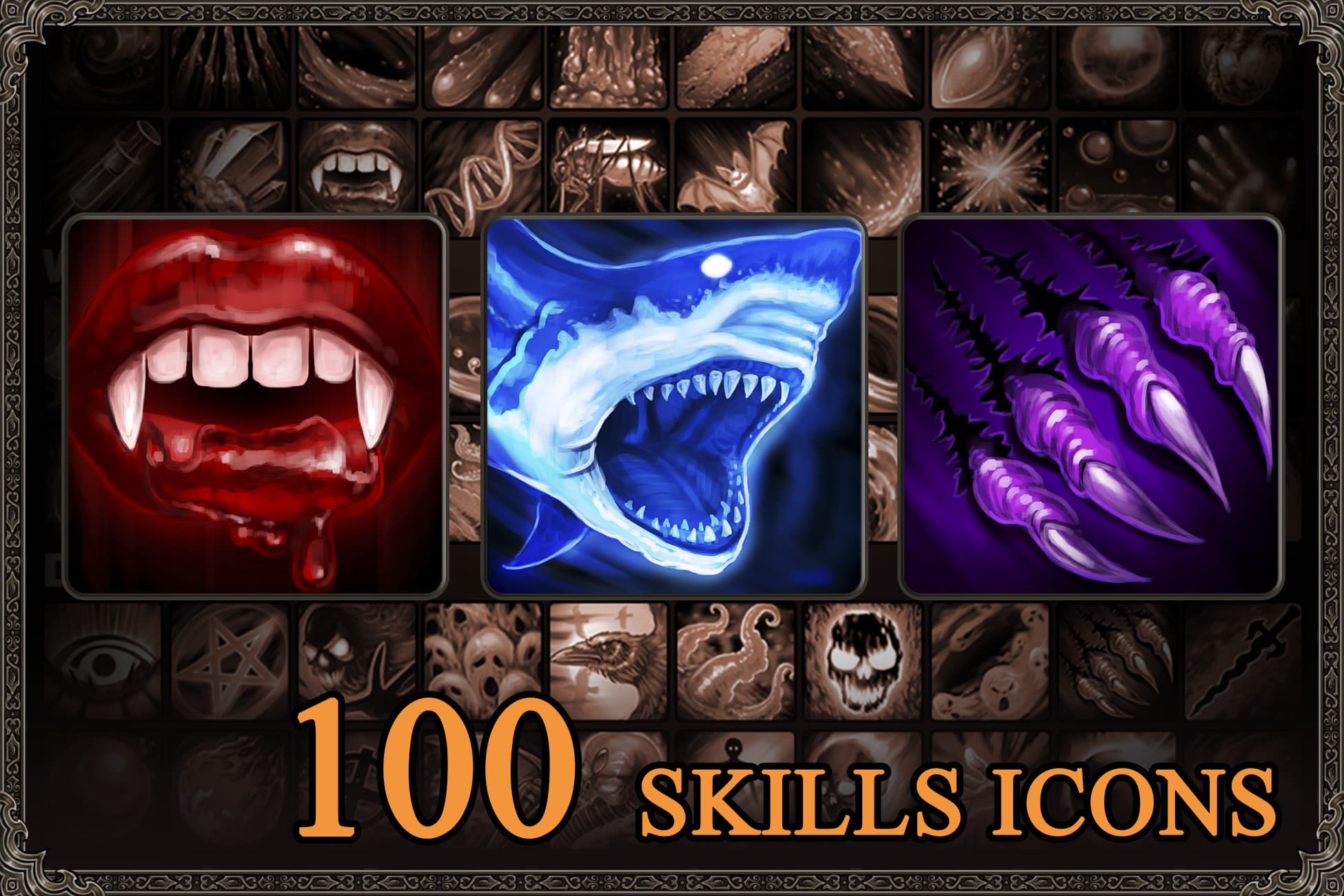 Skills Icons: Elementals. Pack 2