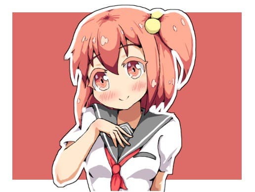2D school girl character