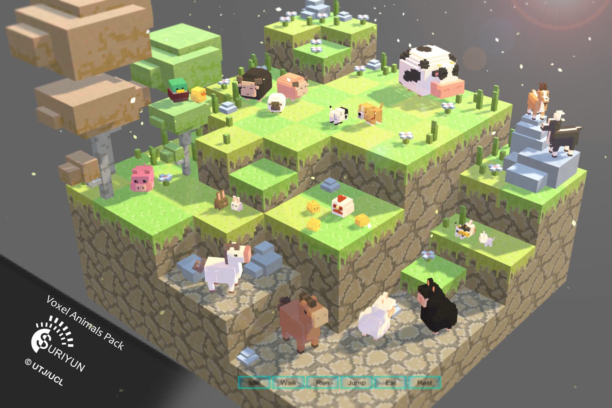 Voxel Animals Pack 1