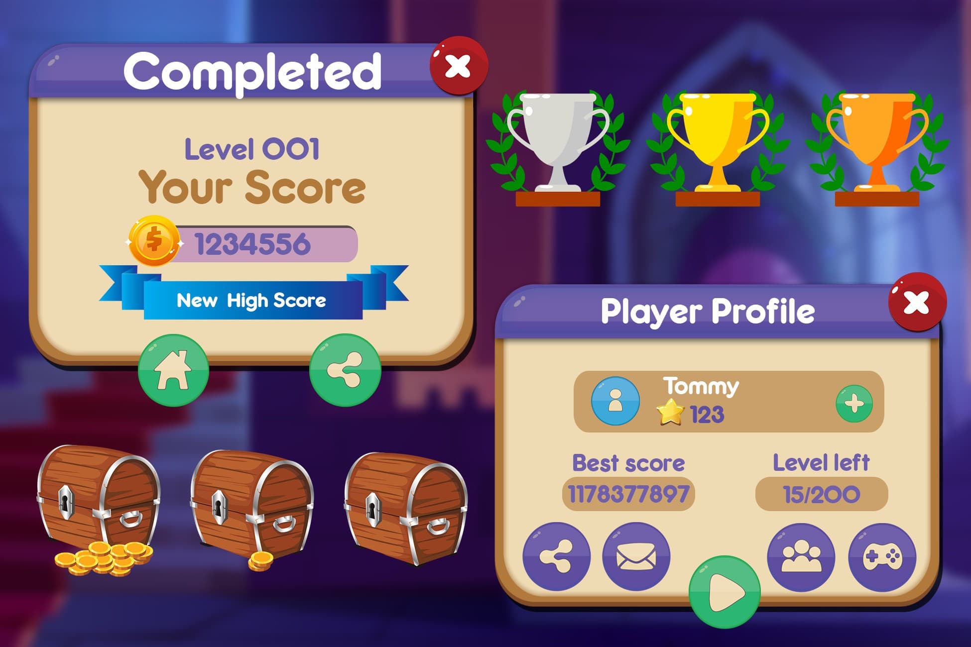 Awesome Game UI Pack, Button Pack and Icon pack 16