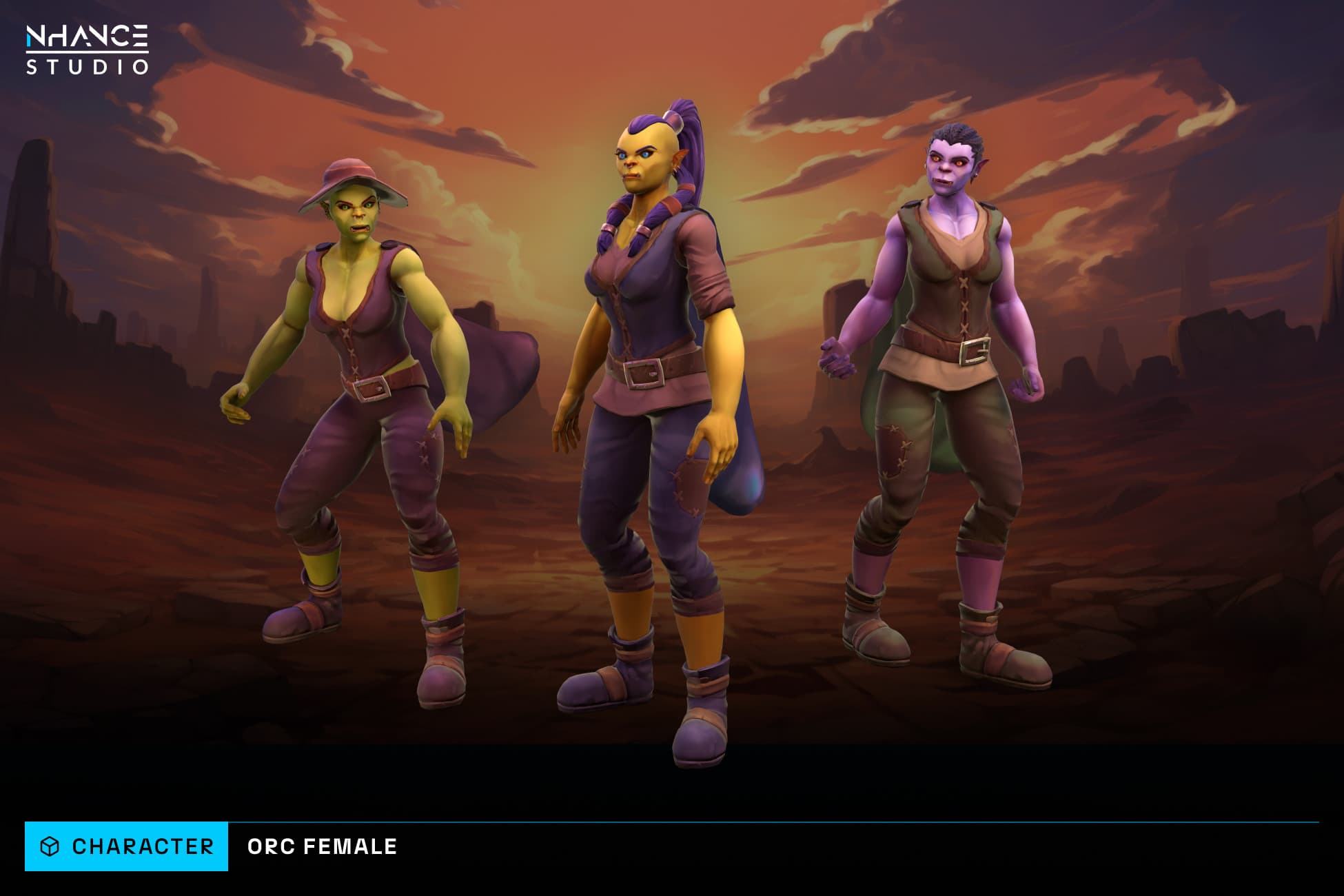 Stylized Modular Orc Female