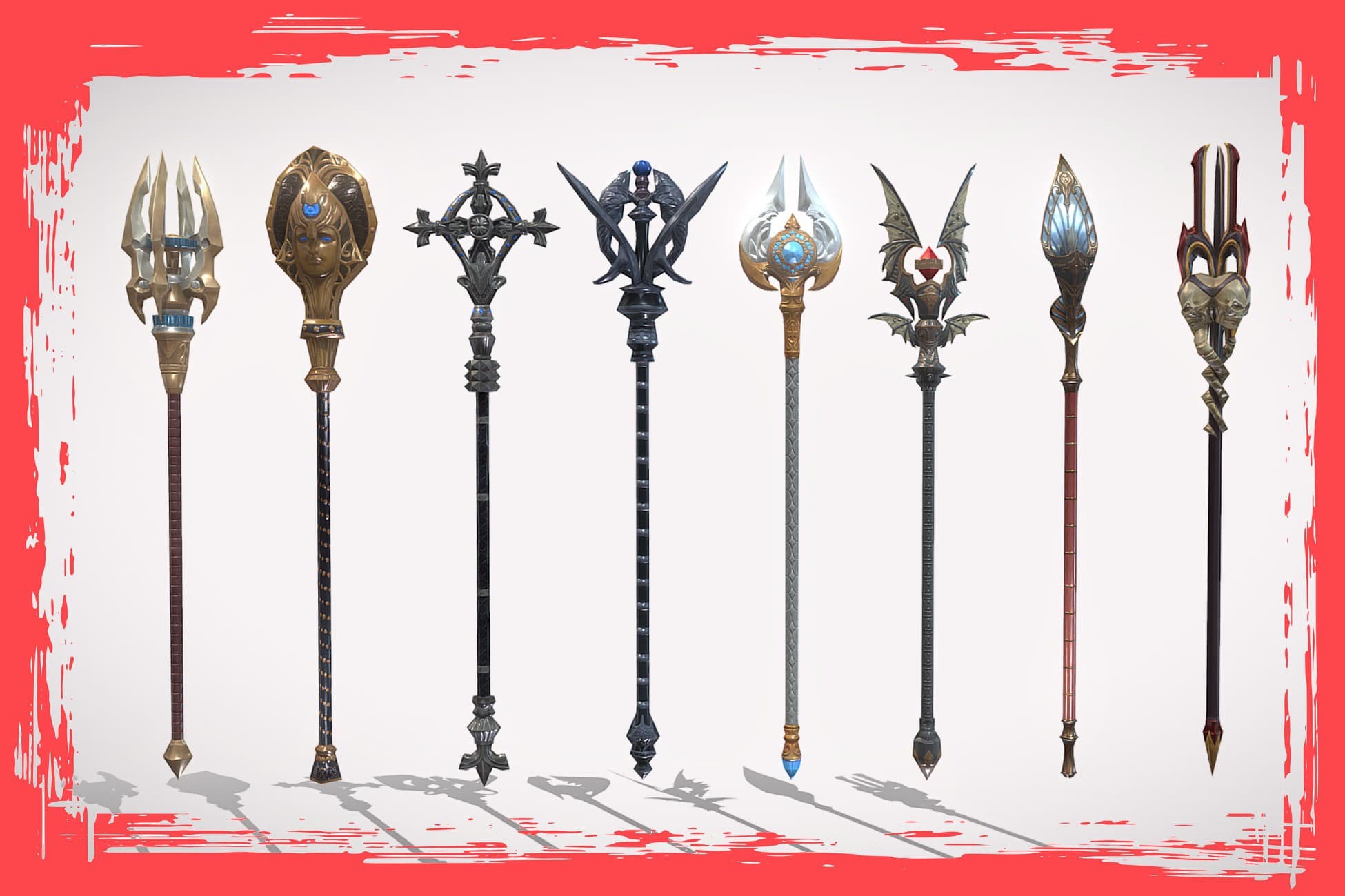 Fantasy Battle Staffs