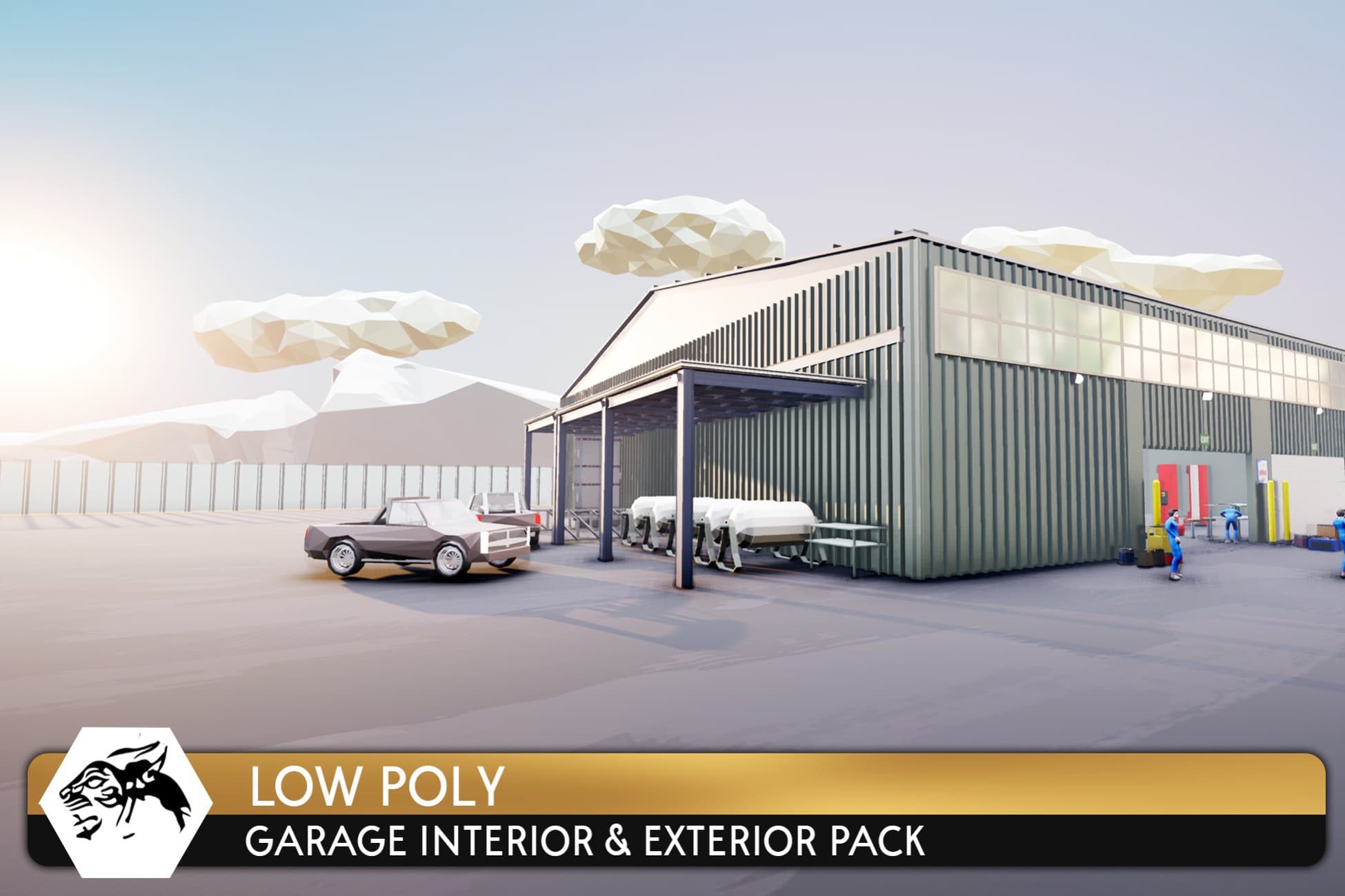 Garage Environment Pack - Low Poly