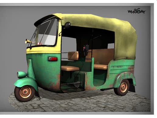 Auto Rikshaw - Tuk tuk - Low poly 3d vehicle model