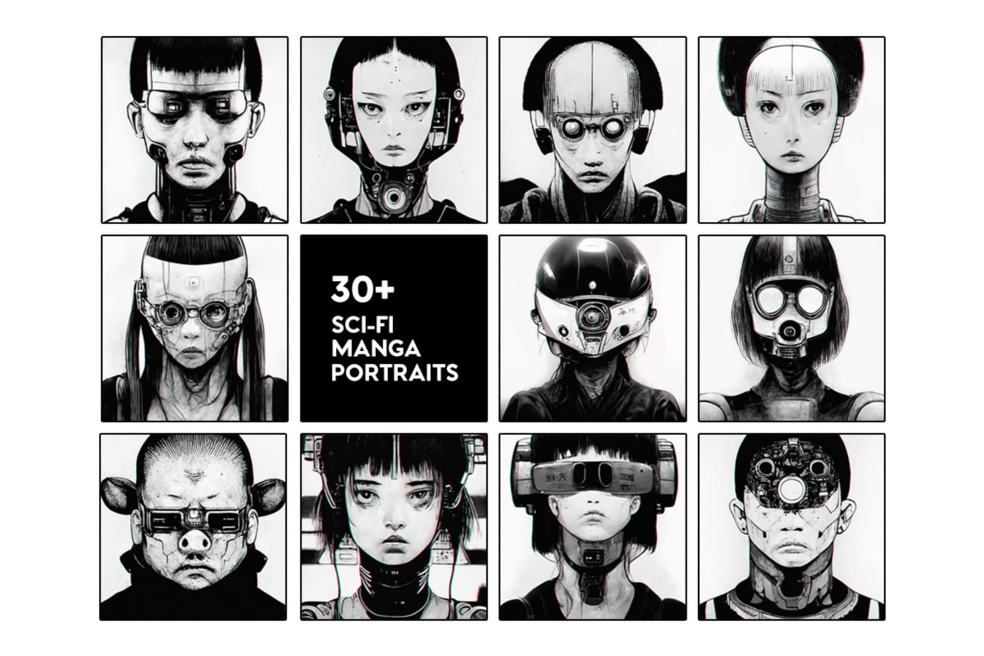 30+ Sci-fi Manga Portraits