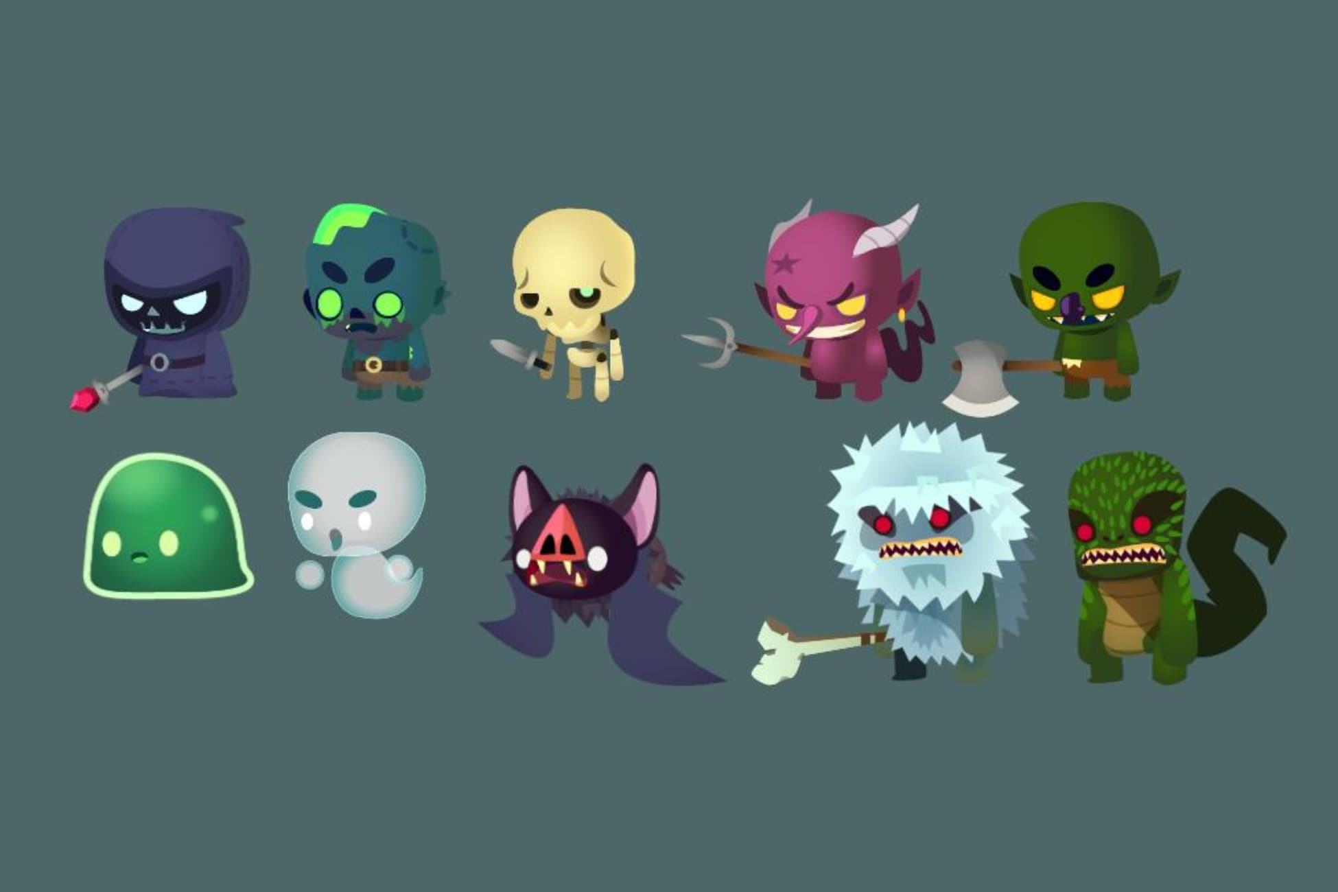 2D Monster Bundle Pack Volume 1