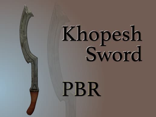Khopesh Sword Object + PBR Texture