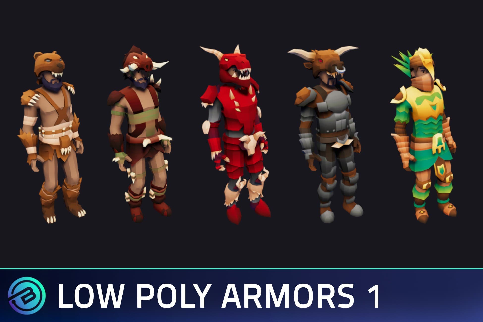 Low Poly Armor Sets 1 - RPG Characters