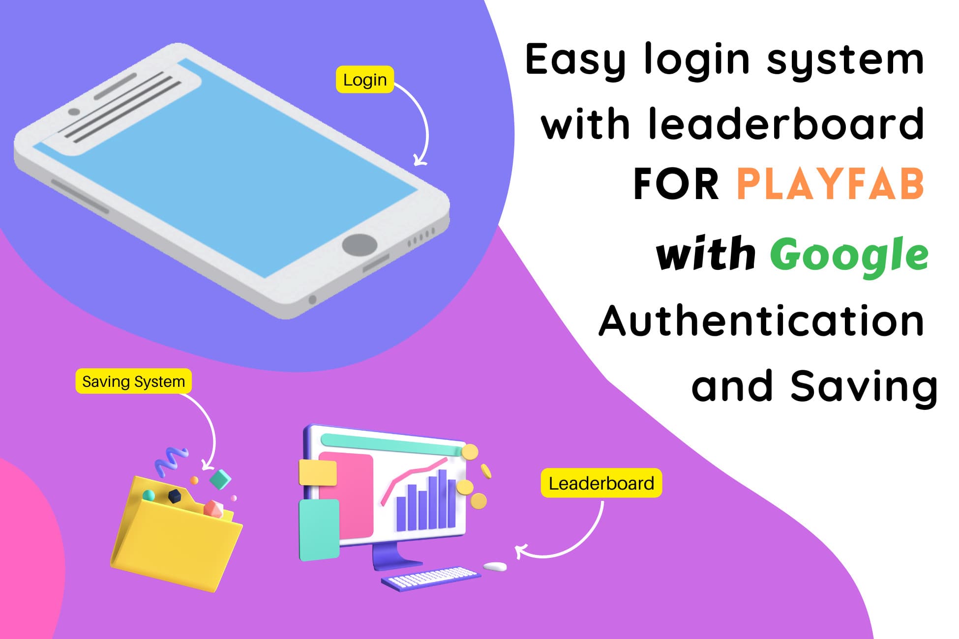 Easy login system with leaderboard for PlayFab with Google Saving and Login