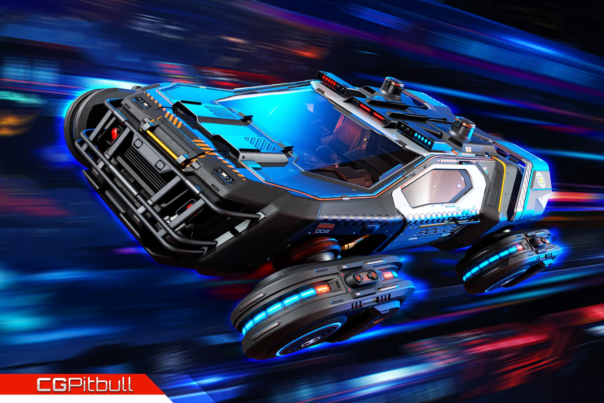 CYBERPUNK - Modular Flying Police Car