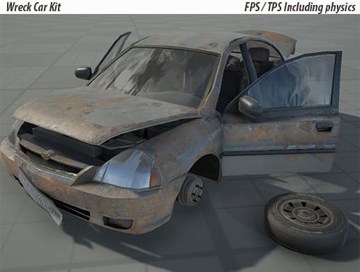 Destroyed car