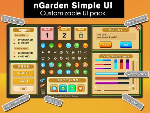 nGarden Simple UI (Yellow)
