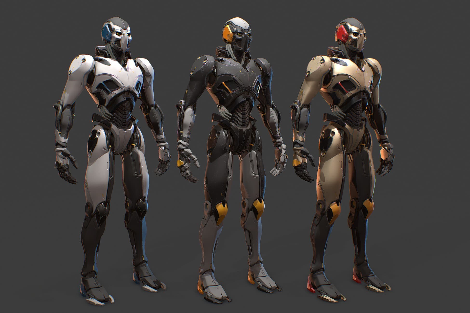 Sci-Fi Robot Character with PBR materials