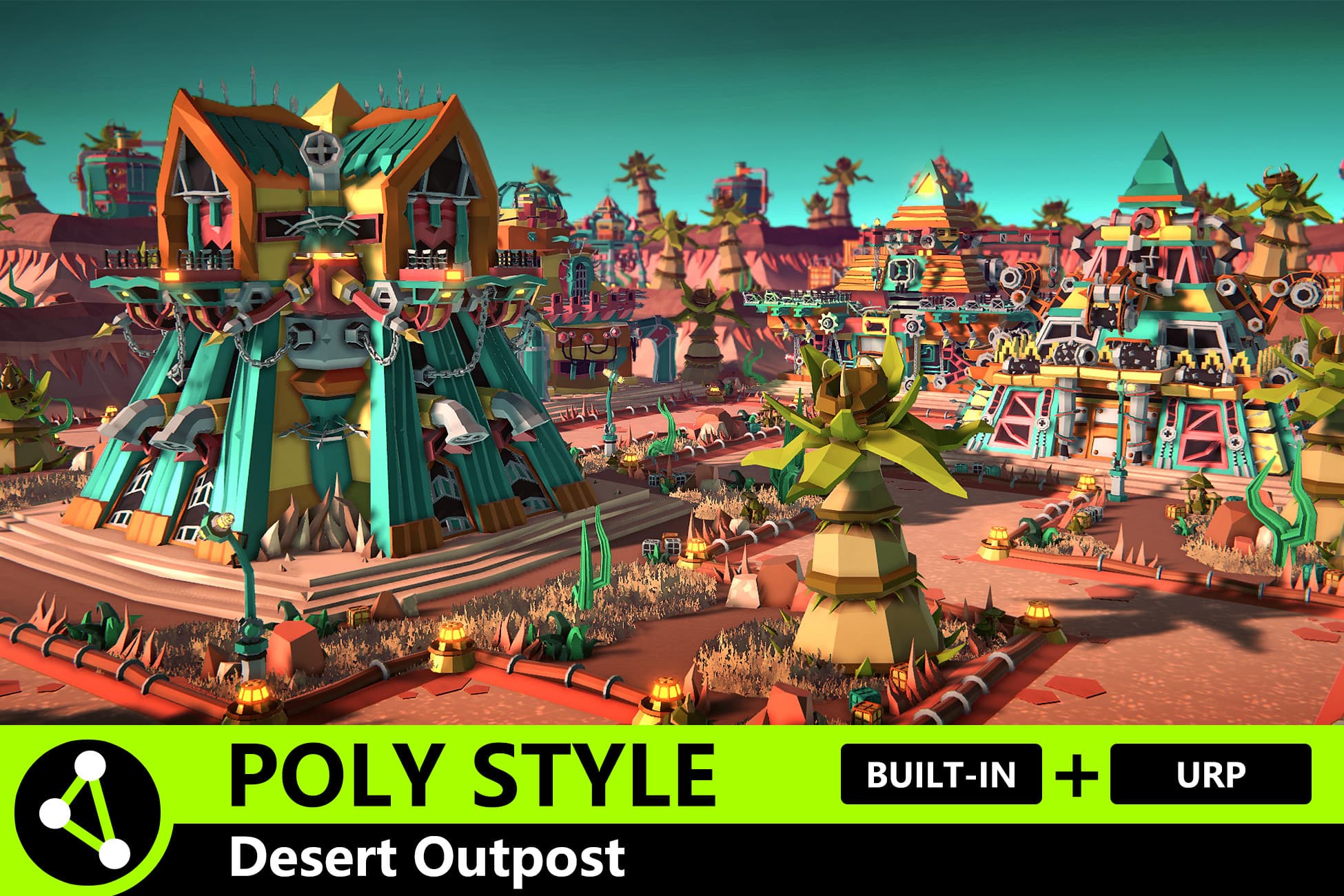POLY STYLE - Sci-Fi Desert Outpost