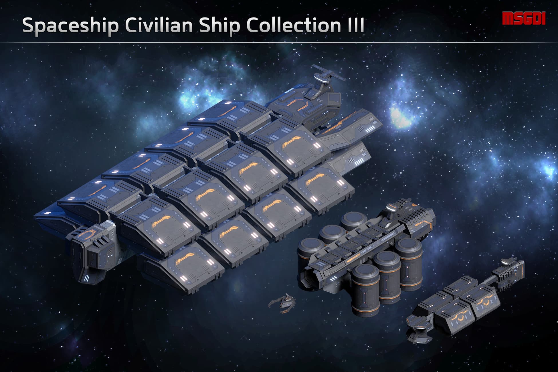 Spaceship Civilian Ship Collection III