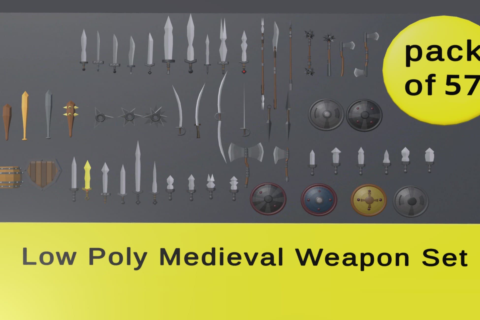 Low Poly Swords and Weapons Set