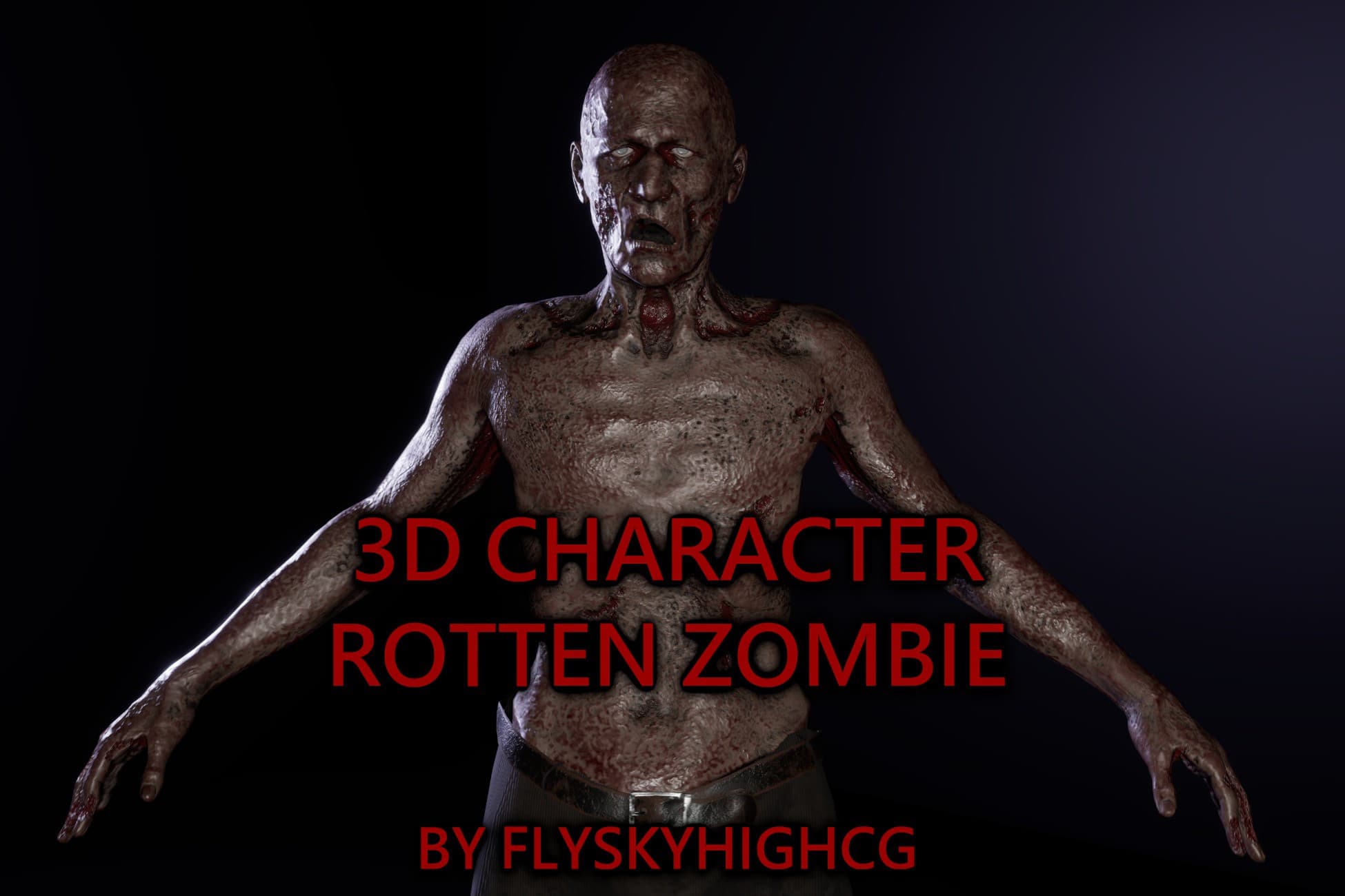 3D Character Rotten zombie