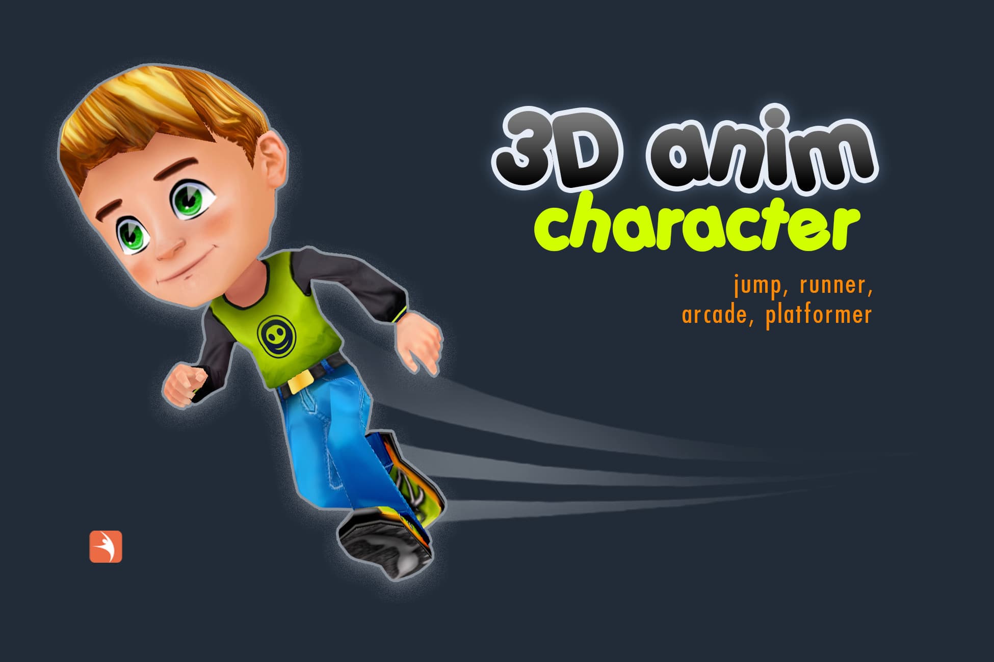 3D anim Character toon Hero