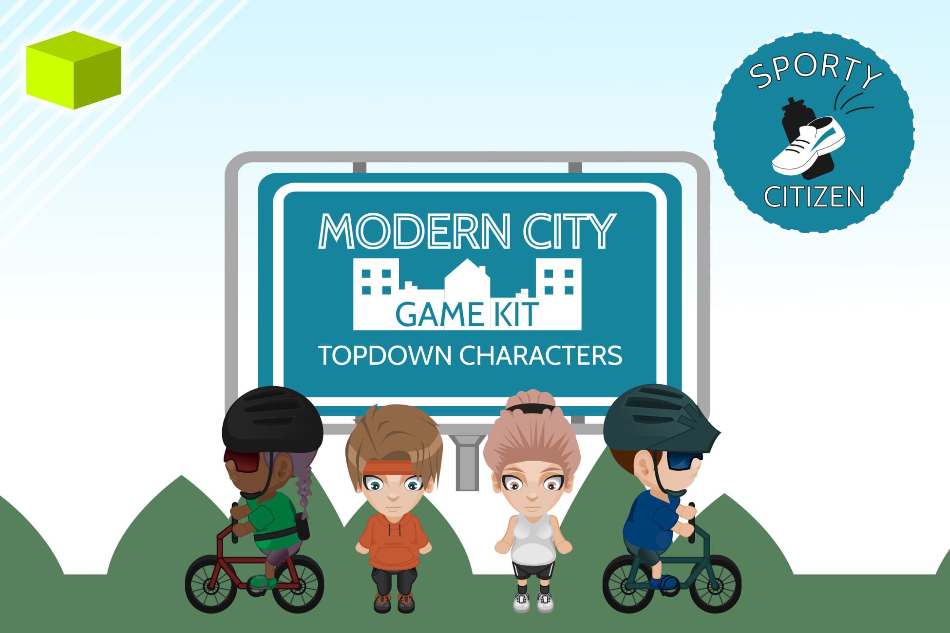 Modern City - Game Kit - Sporty Citizen Characters