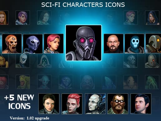 Sci-Fi Characters Icons