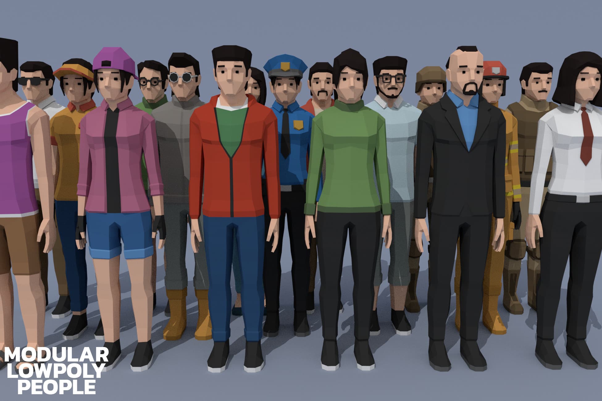 Modular Low Poly People