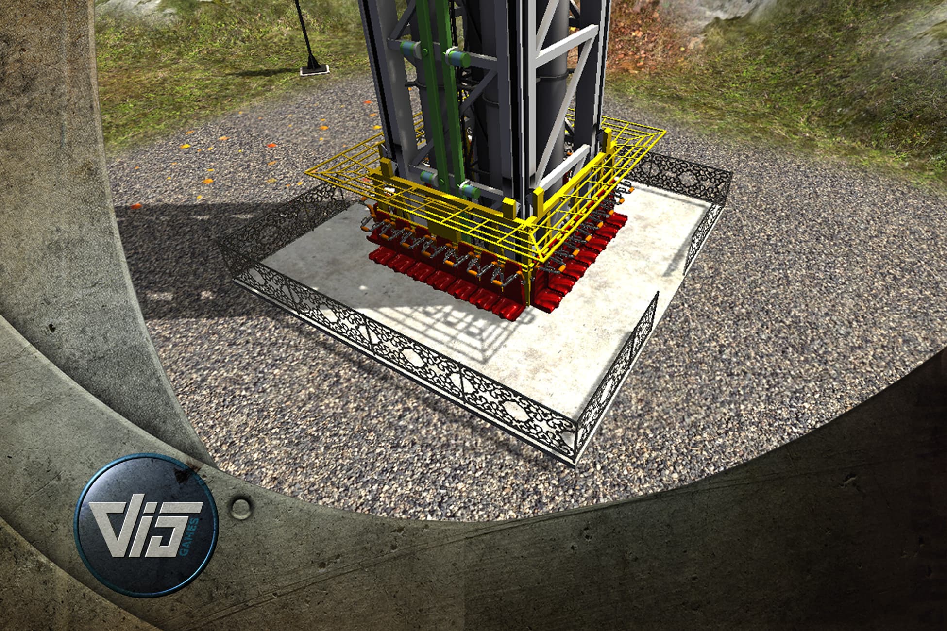 High Detail Fairground Ride 11 - Freefall