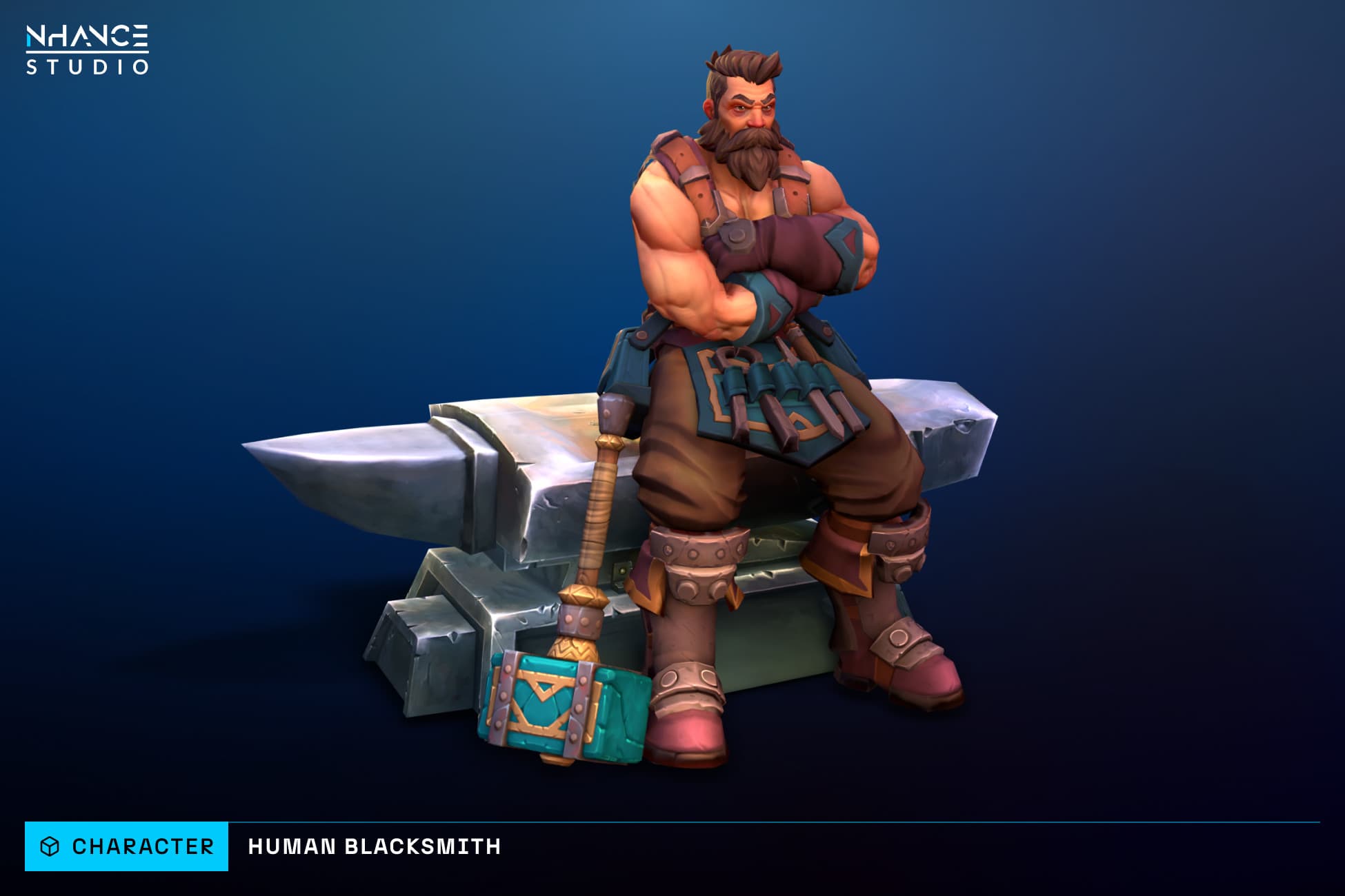 Modular Stylized Human Blacksmith