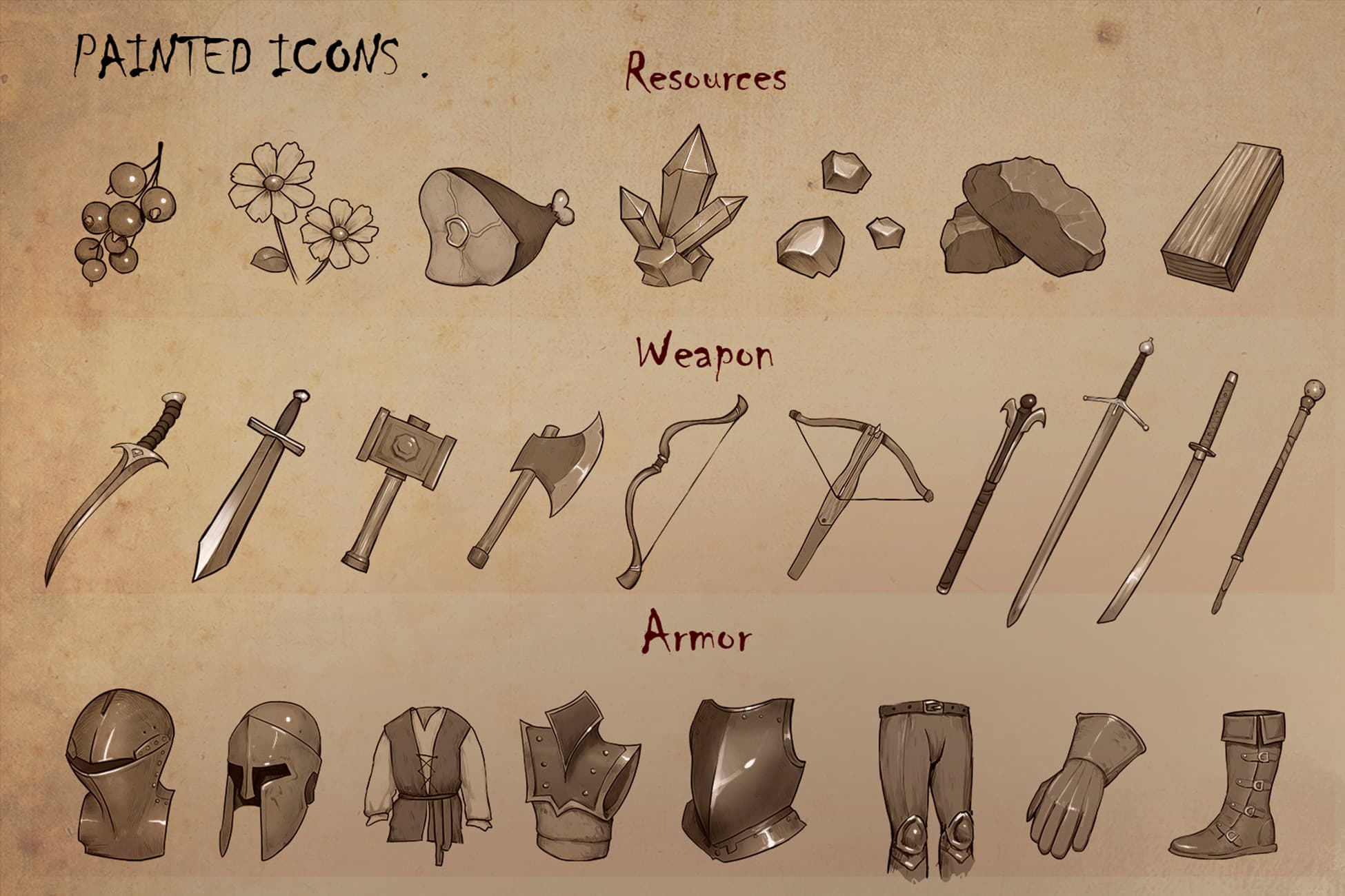 Hand-Painted Icons