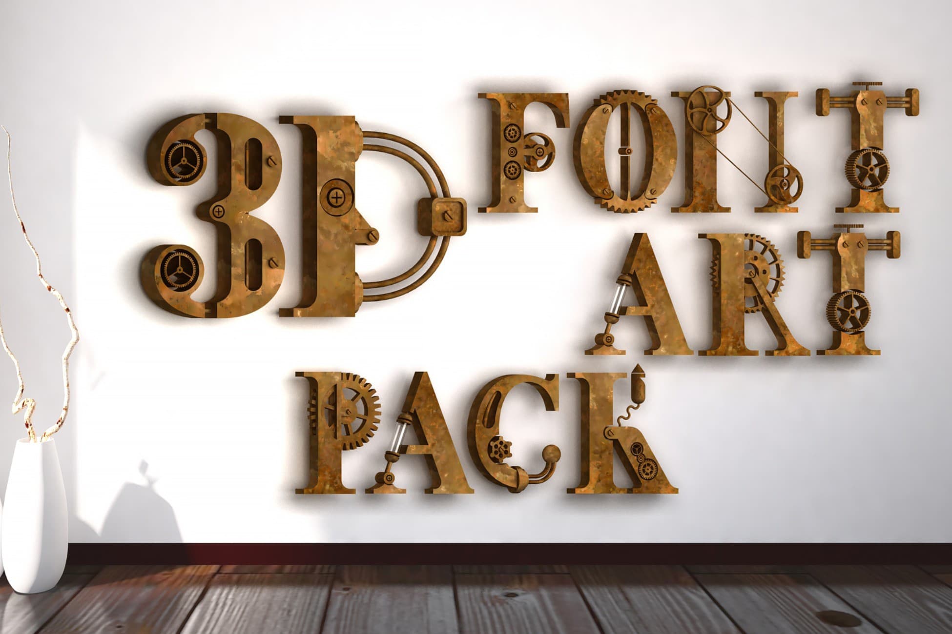 3D Font Art Pack