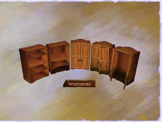 Wardrobe and Bookcase